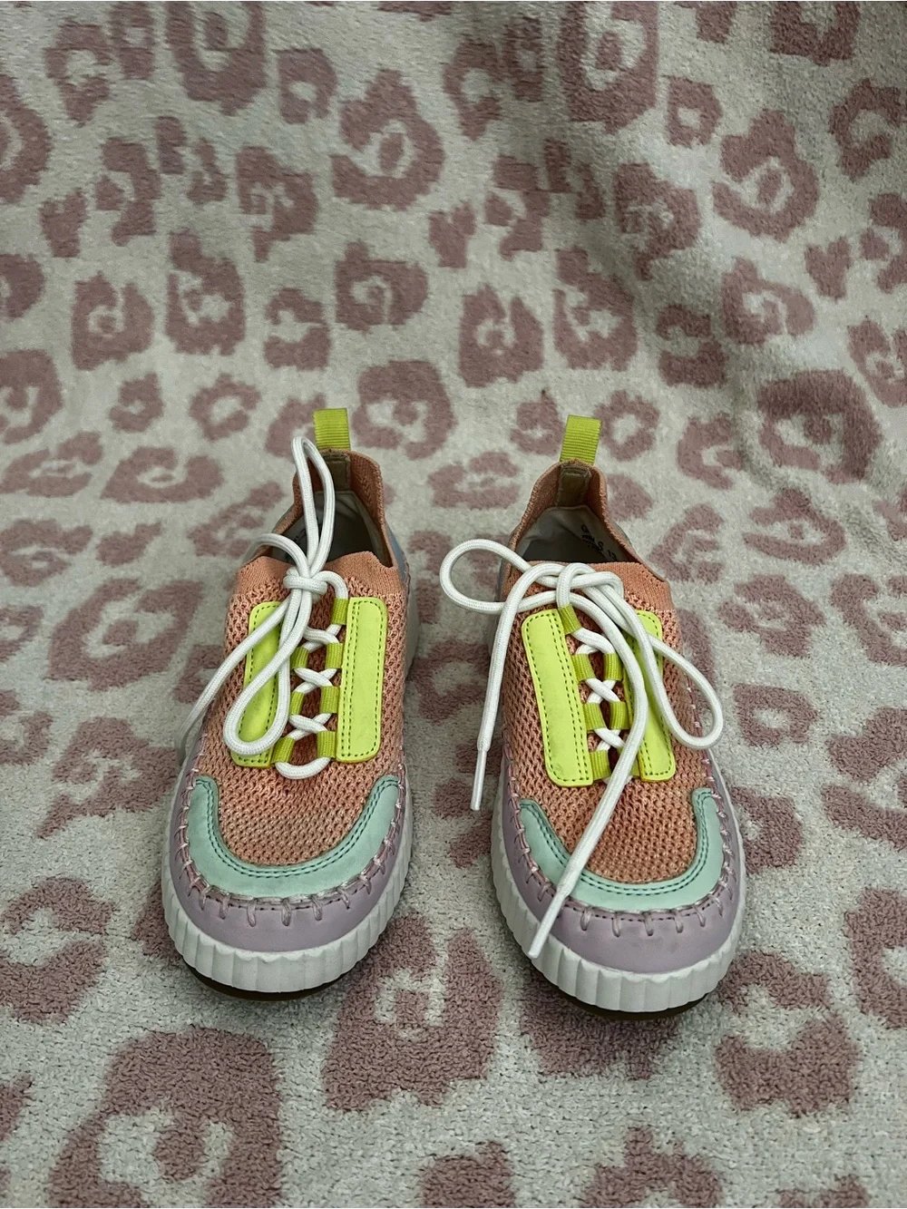 Dolce Vita Peach, Mint & Lavender Kids Lace-Up Sneakers